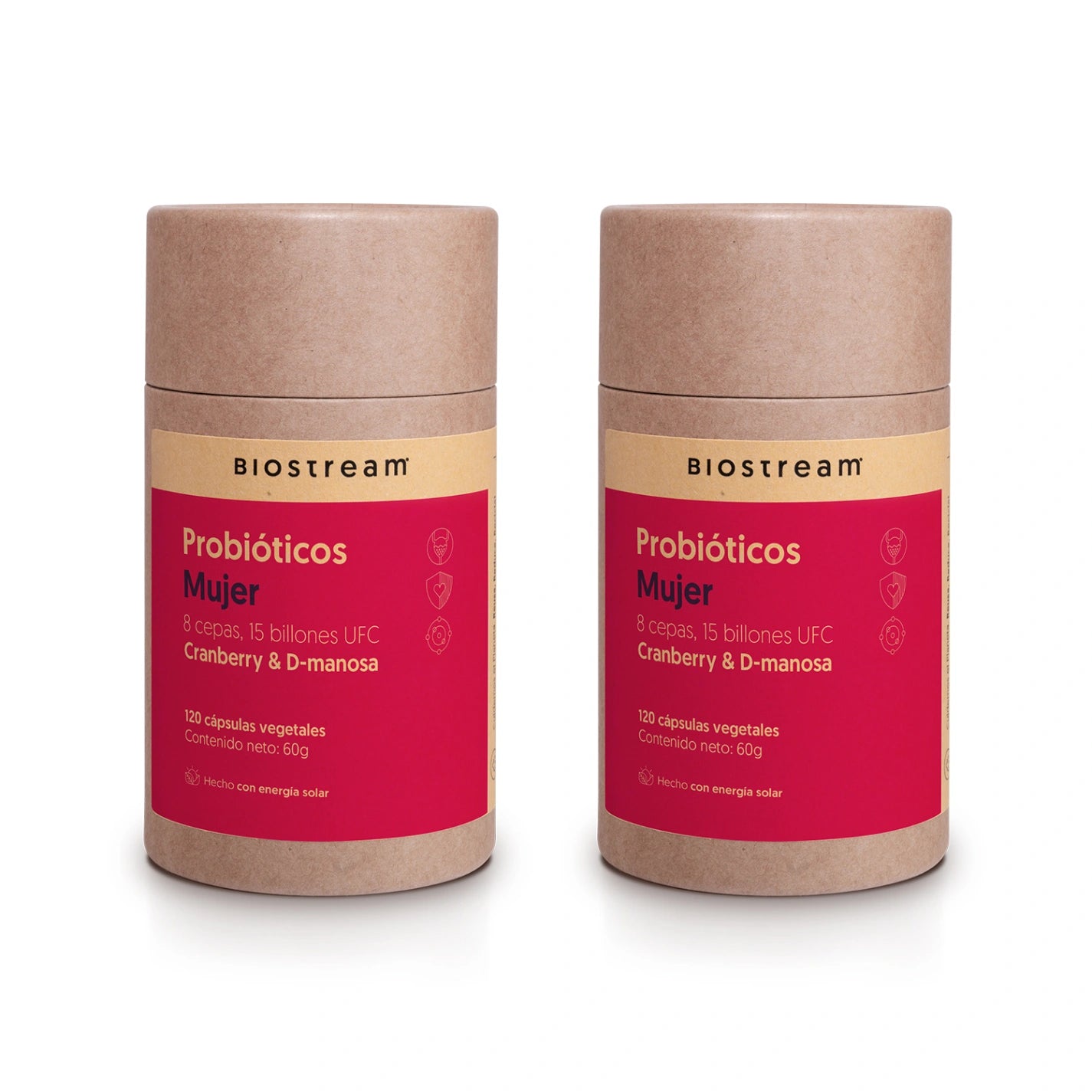 Probióticos Mujer 8 cepas, 15 billones UFC + Cranberry & D-manosa 120 cápsulas