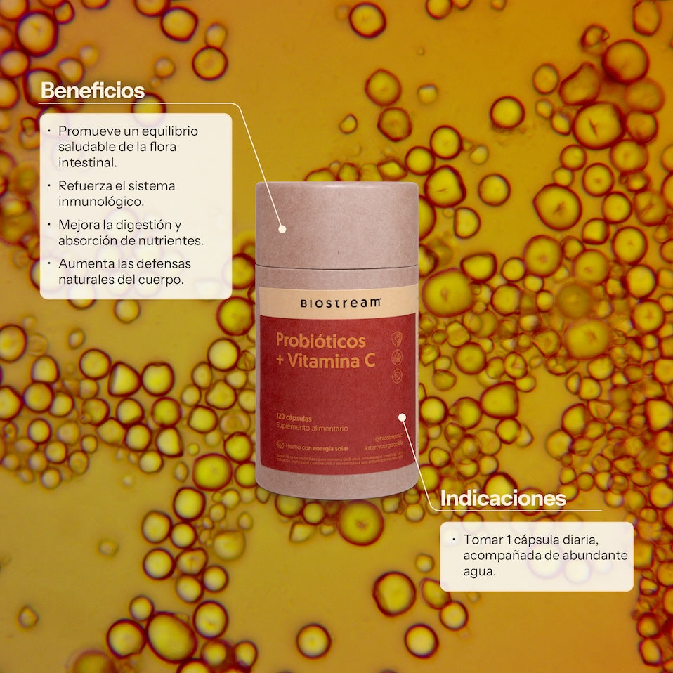 Probióticos + Vitamina C 120 Capsulas