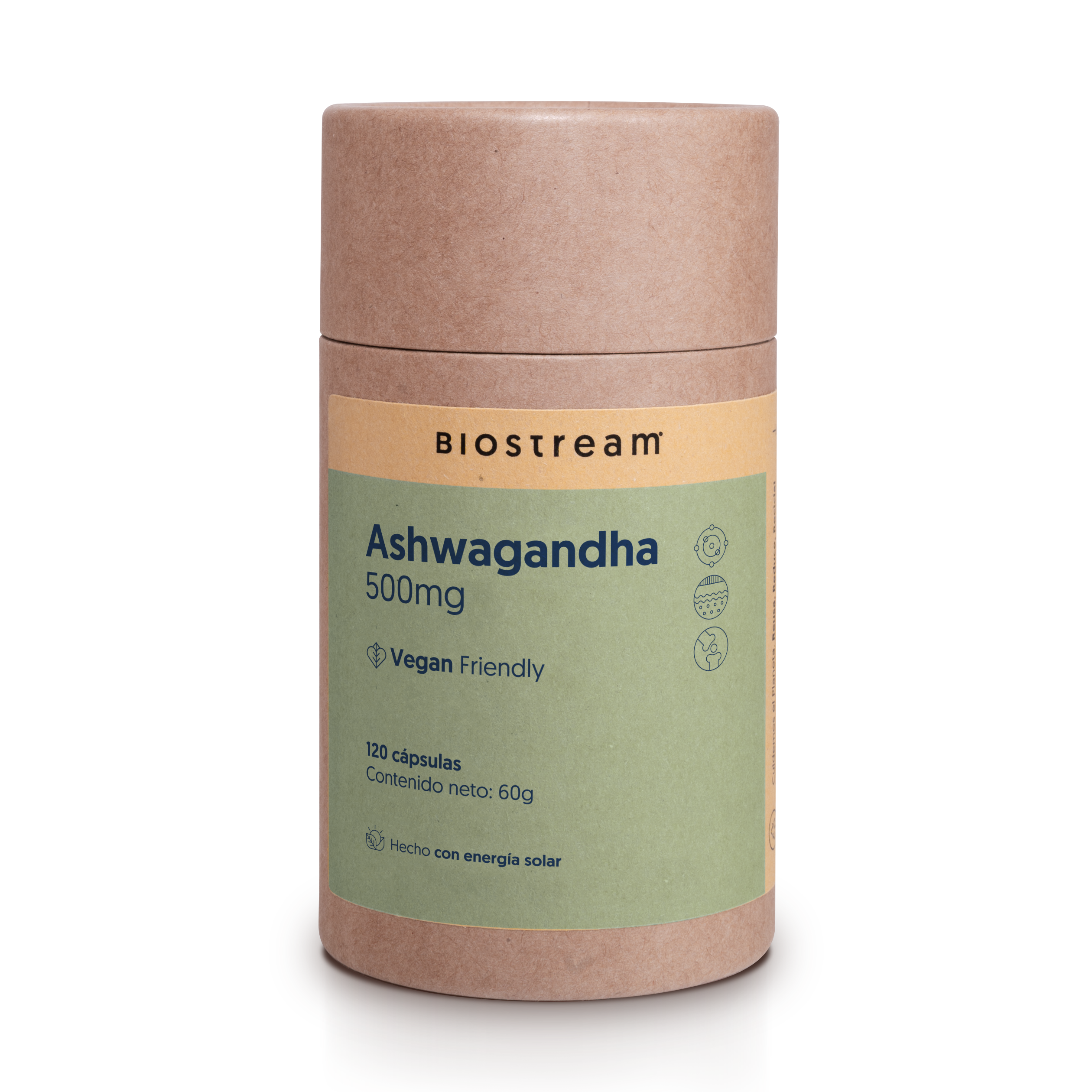 Ashwagandha 500mg 120 Cápsulas Vegana