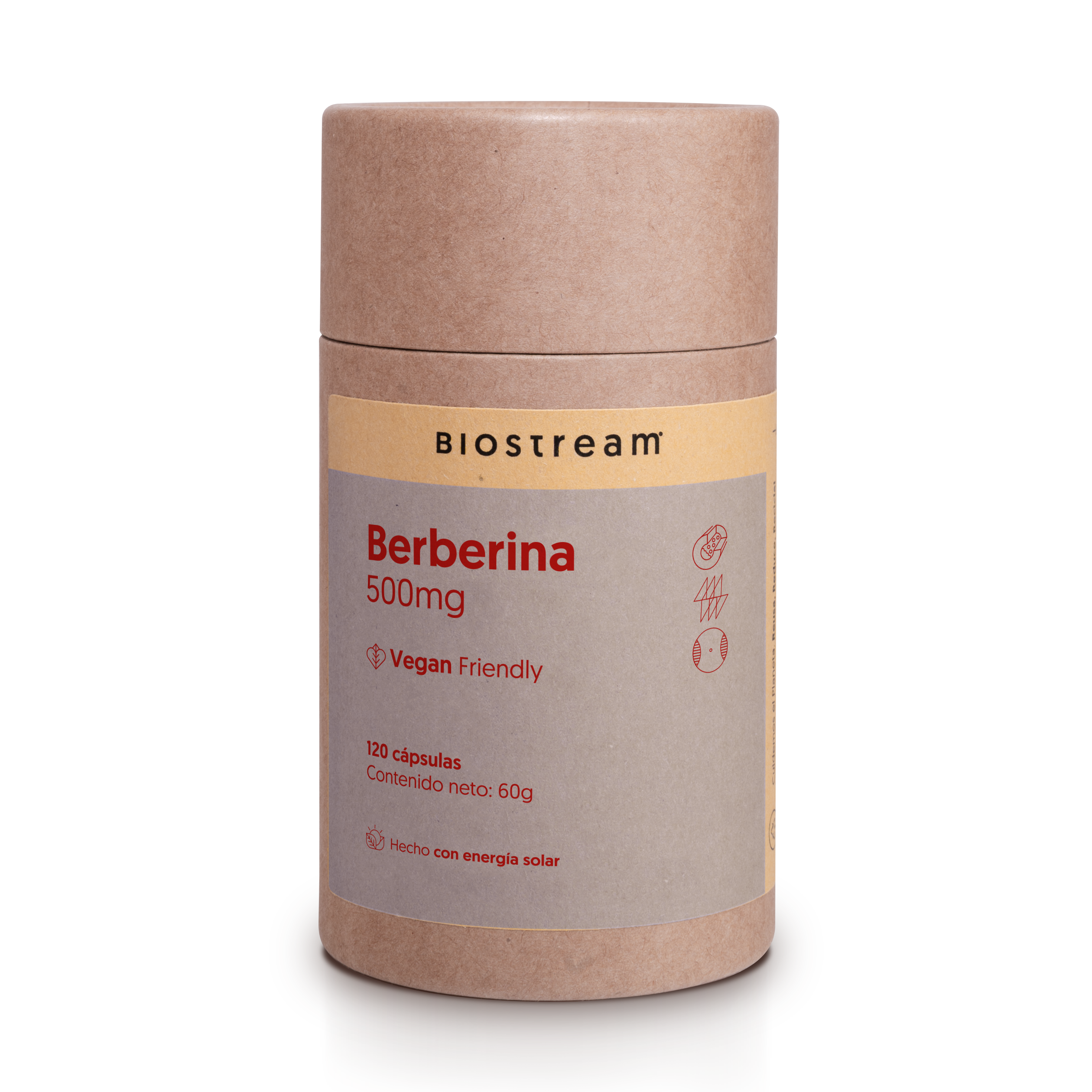 Berberina 500mg 120 Cápsulas Vegana
