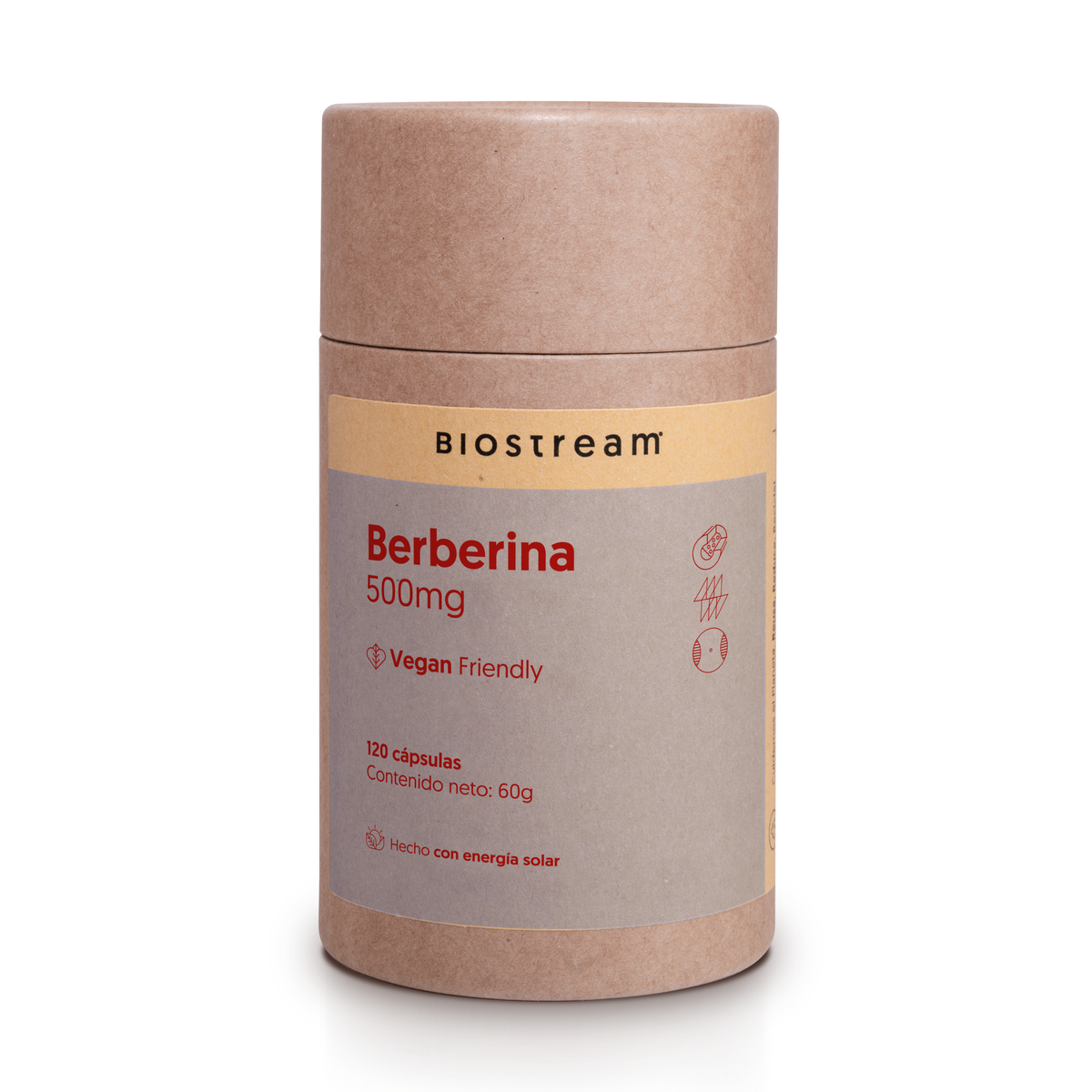 Berberina 500mg 120 Cápsulas Vegana
