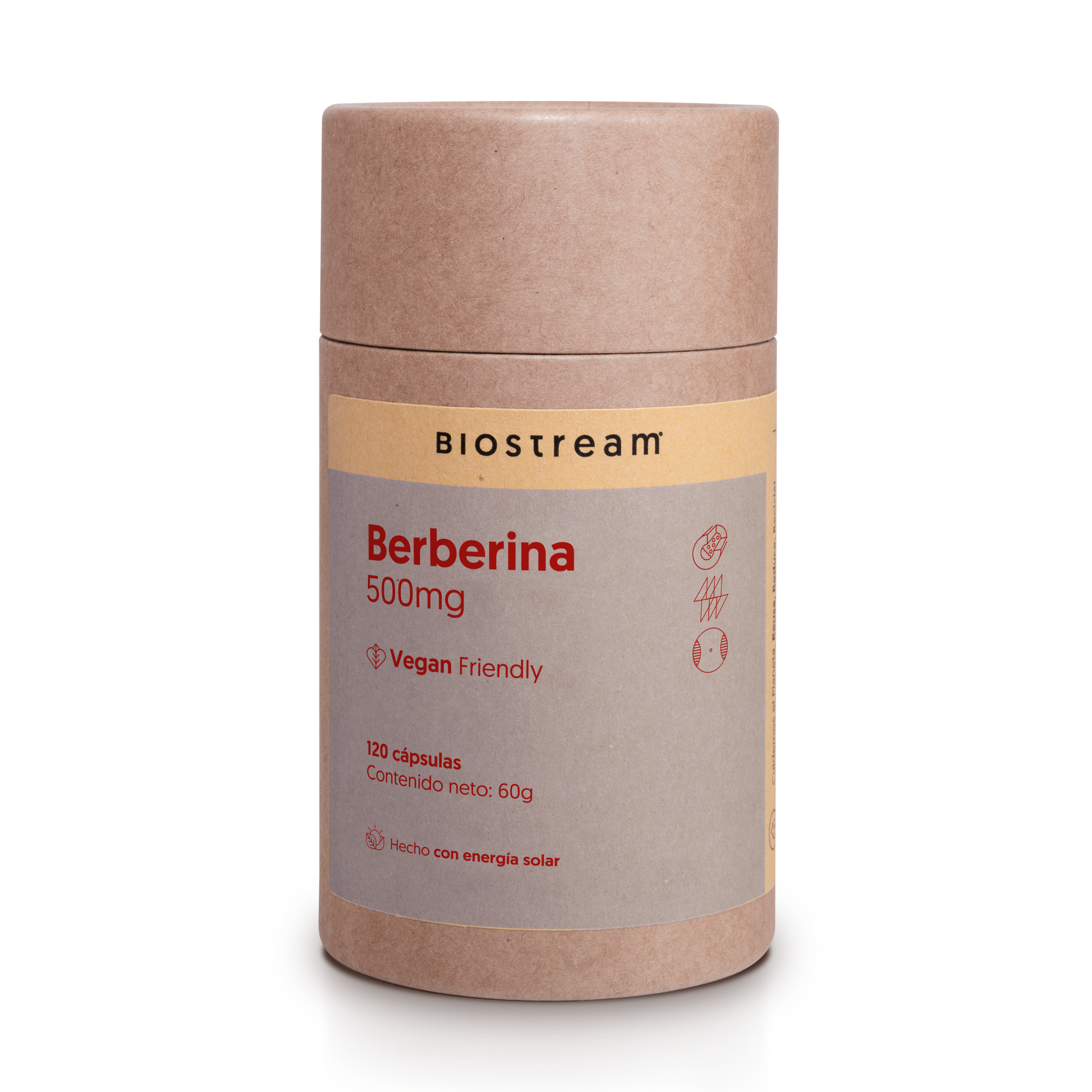 Berberina 500mg 120 Cápsulas Vegana