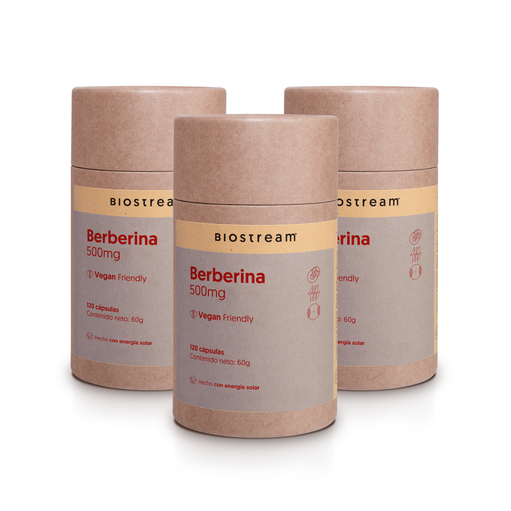 Berberina 500mg 120 Cápsulas Vegana