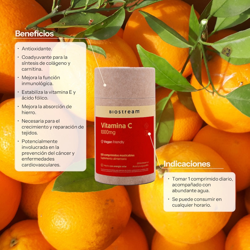 Vitamina C 1000mg 120 Comprimidos Vegano