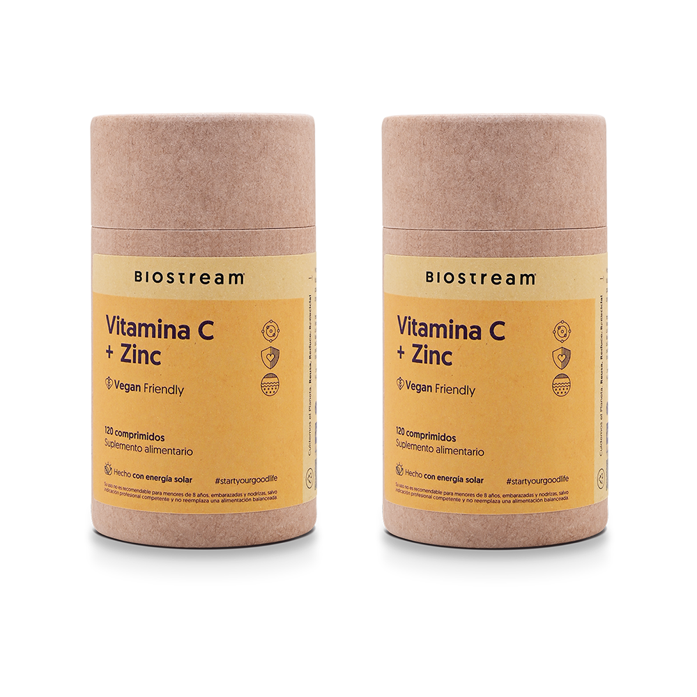 Vitamina C + Zinc 120 Cápsulas Vegana