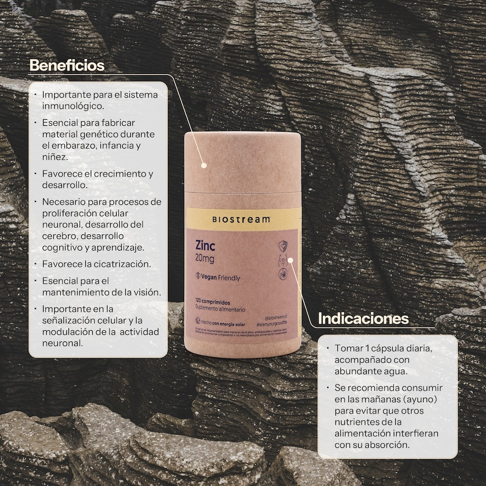 Zinc 20mg 120 Cápsulas Veganas