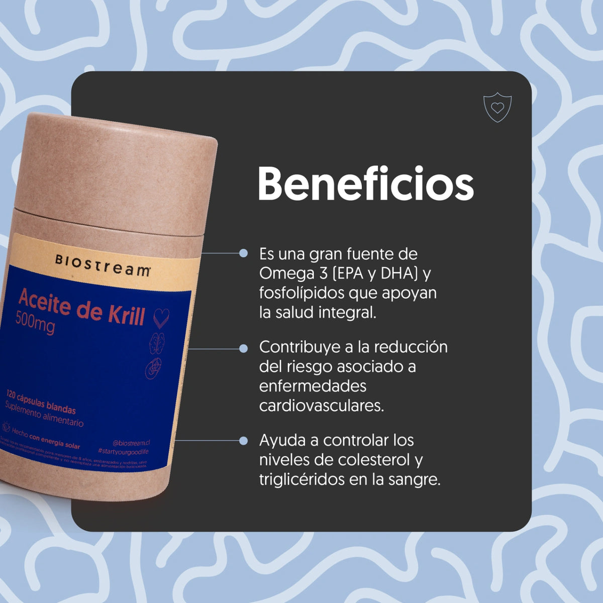 Aceite De Krill 500mg EPA + DHA 120 Cápsulas Blandas