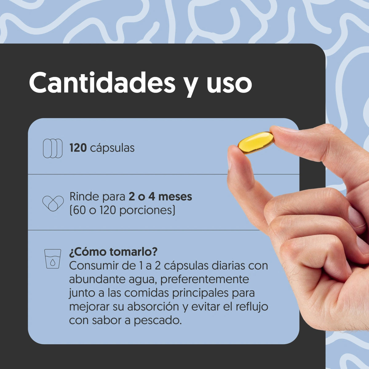 Aceite De Krill 500mg EPA + DHA 120 Cápsulas Blandas