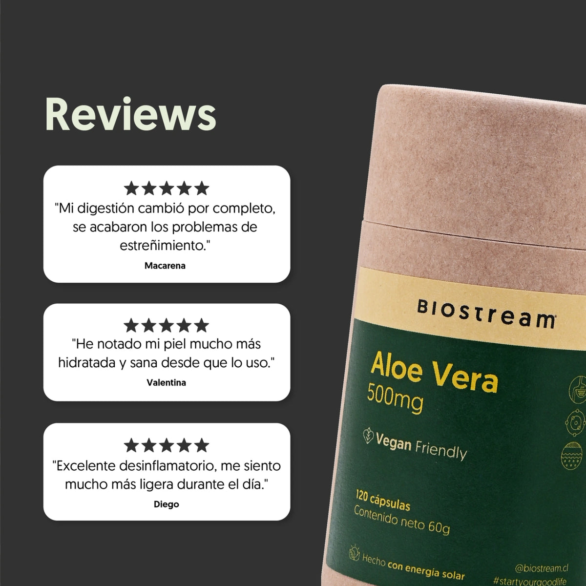 Aloe Vera 500mg 120 Cápsulas Vegano