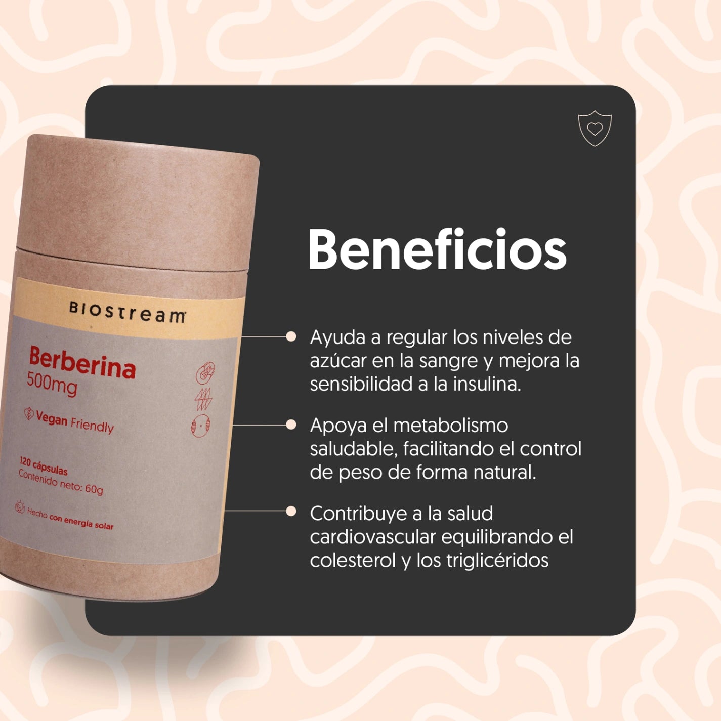 Berberina 500mg 120 Cápsulas Vegana