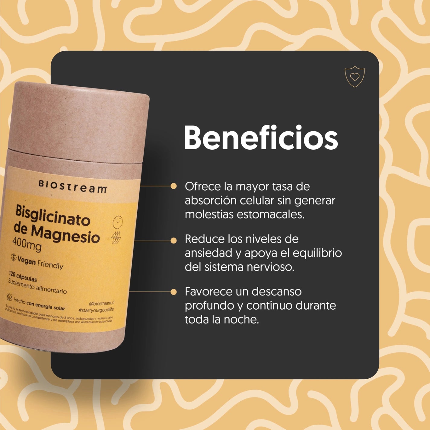Bisglicinato de Magnesio 400mg 120 Capsulas Vegano