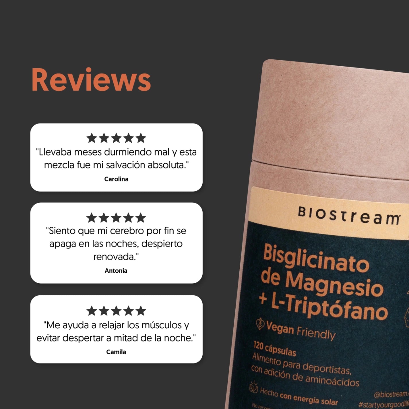Bisglicinato de Magnesio + L-triptófano 120 Cápsulas Vegano