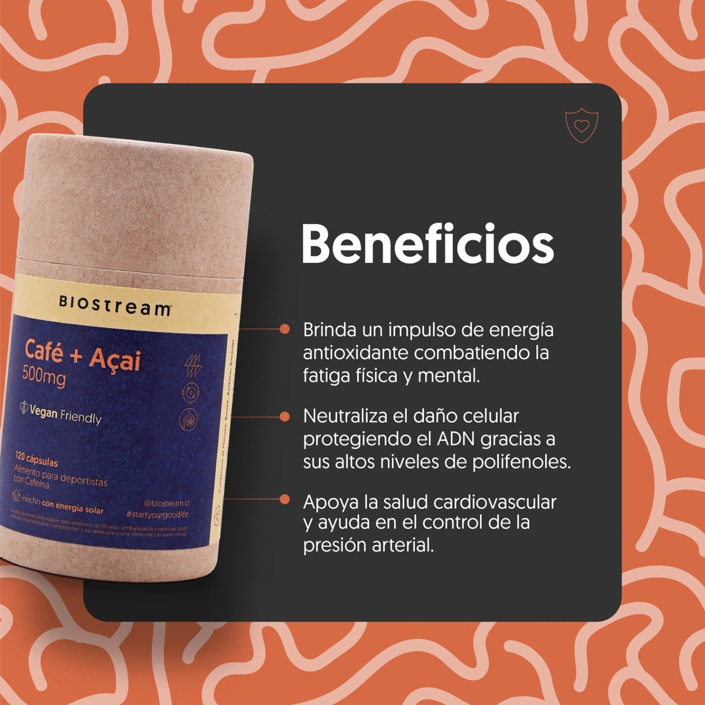 Café + Açaí 500mg 120 Cápsulas Vegano