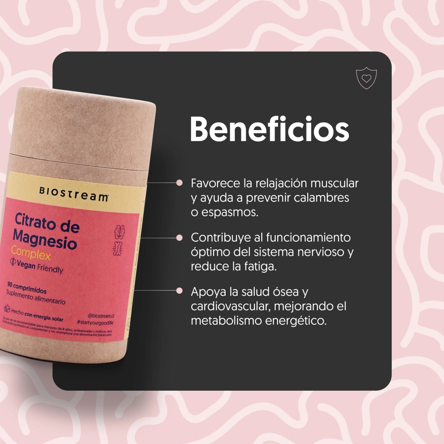 Citrato de Magnesio, Vitamina D & Vitamina B6 90 Comprimidos Vegano