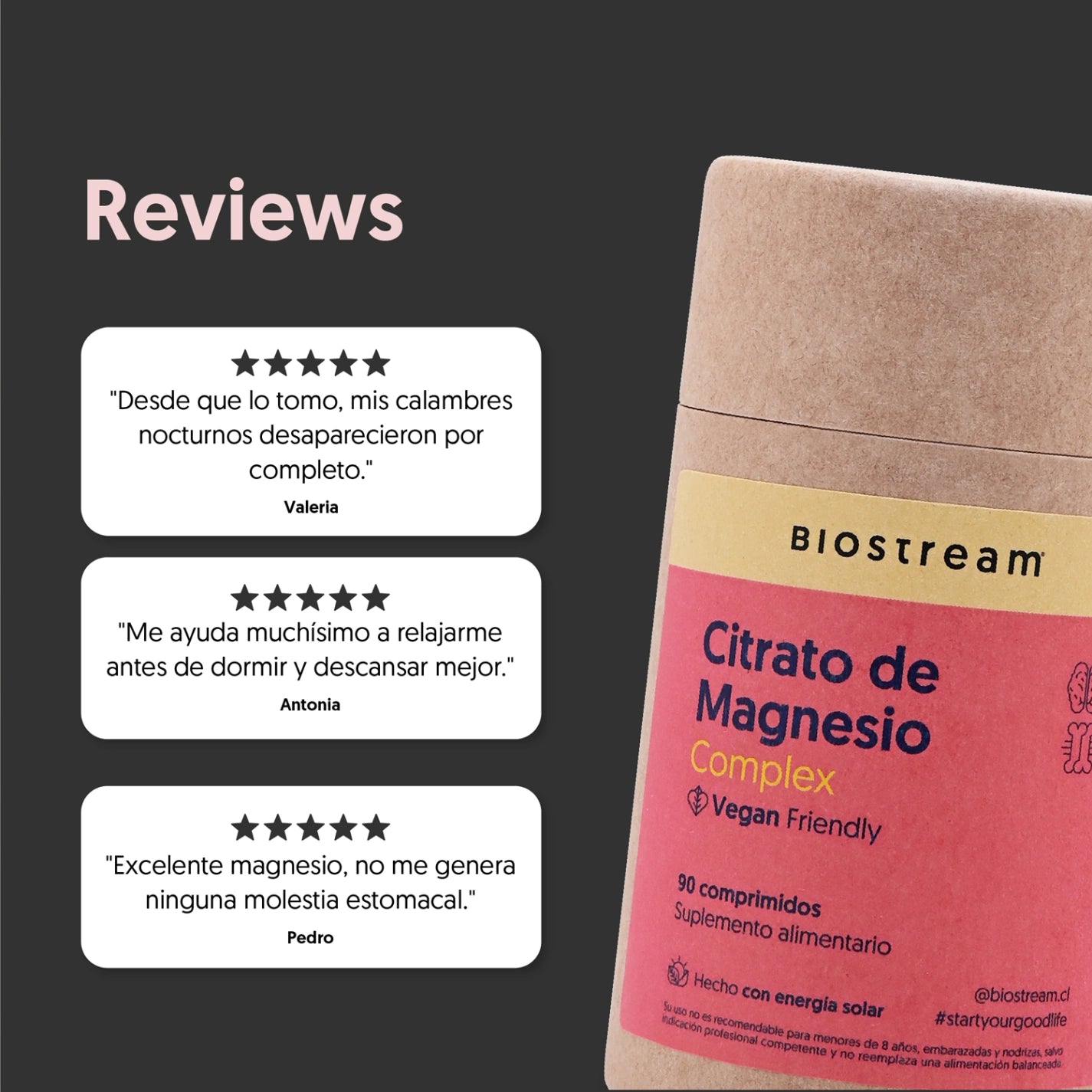 Citrato de Magnesio, Vitamina D & Vitamina B6 90 Comprimidos Vegano
