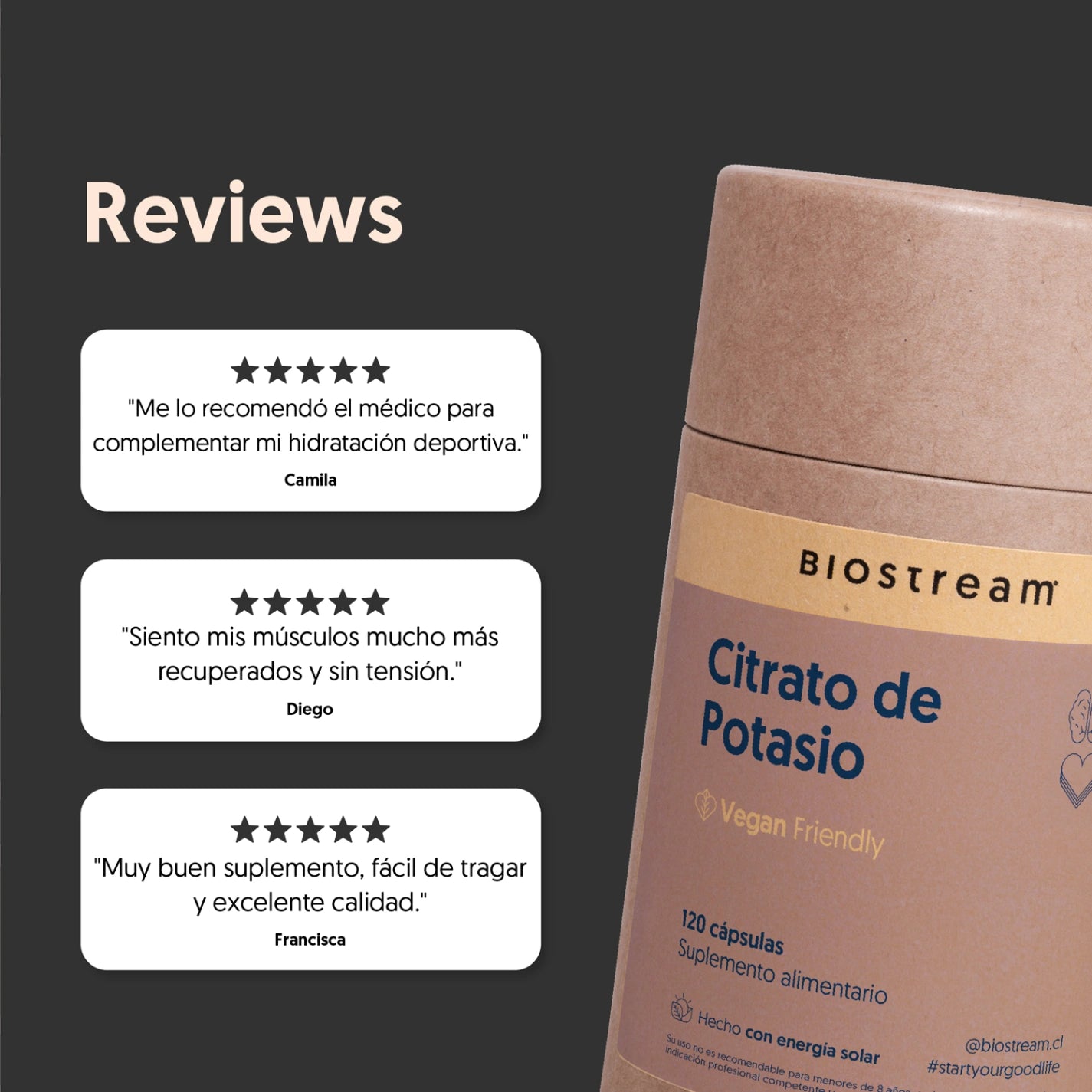 Citrato De Potasio 120 Cápsulas Vegano