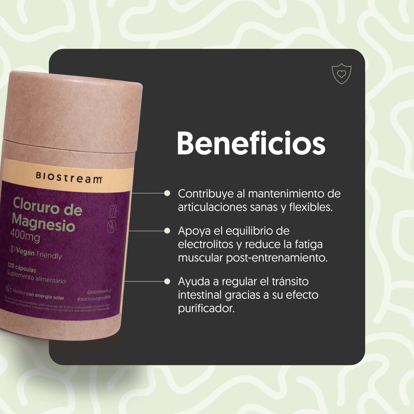 Cloruro de Magnesio 400mg 120 Cápsulas Vegano