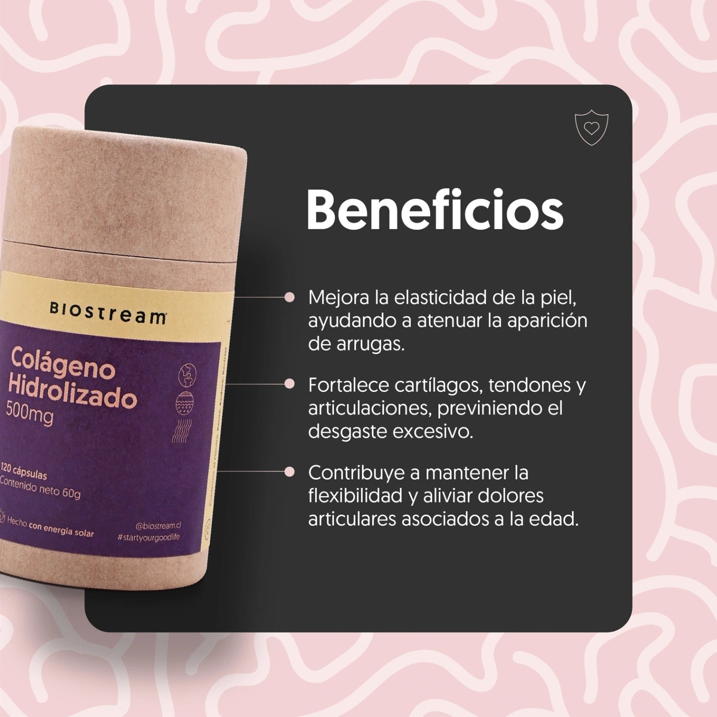 Colágeno Hidrolizado 500mg 120 Cápsulas