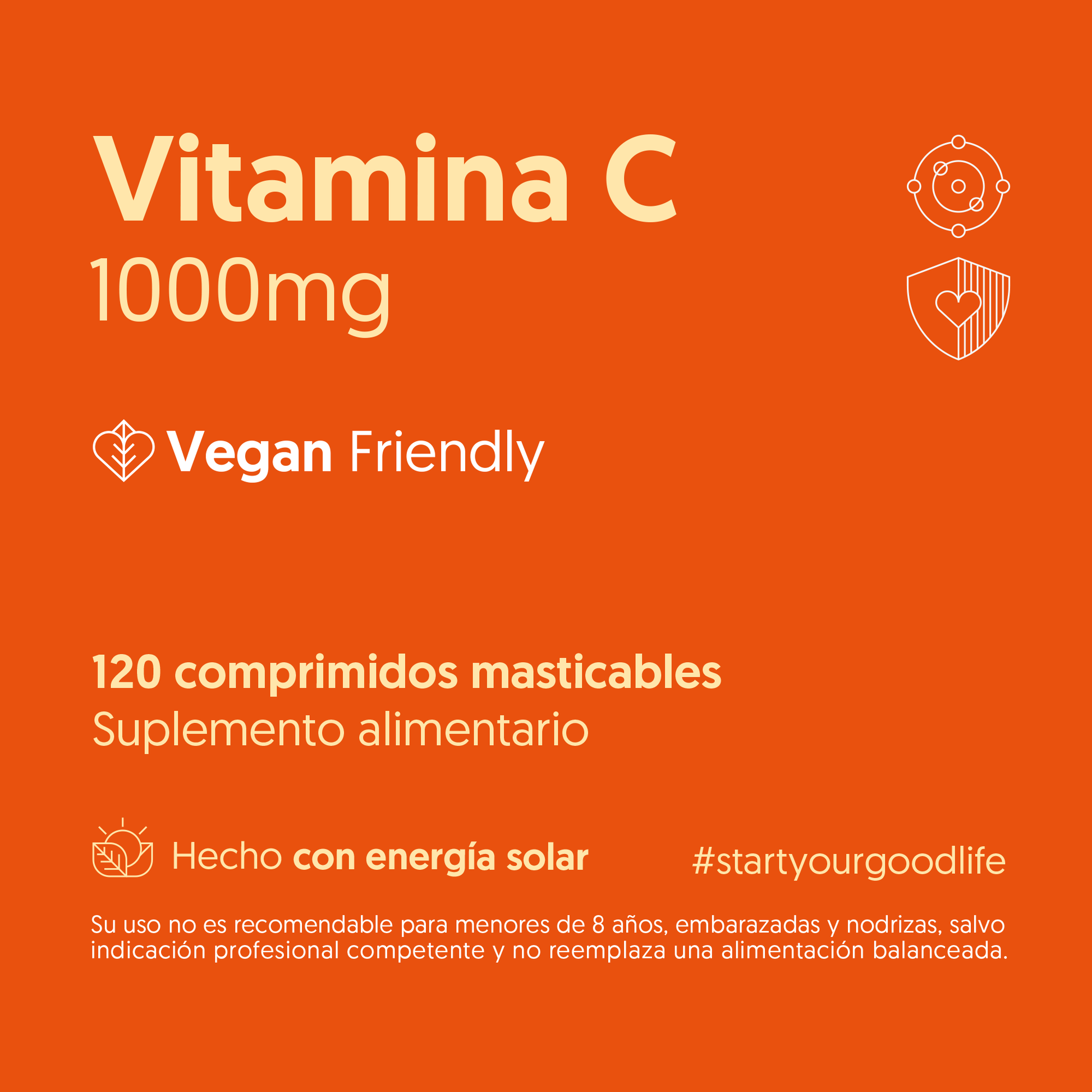 Vitamina C 1000mg 120 Comprimidos Vegano
