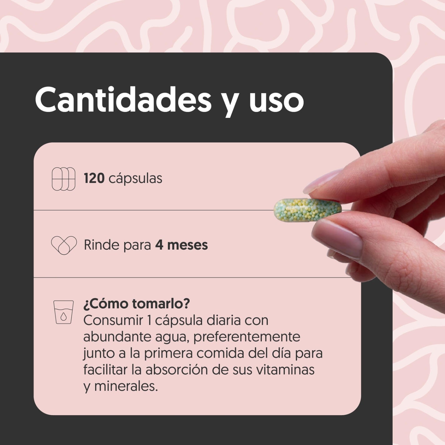 Hair, Skin & Nails 120 Cápsulas Micropellets Vegano