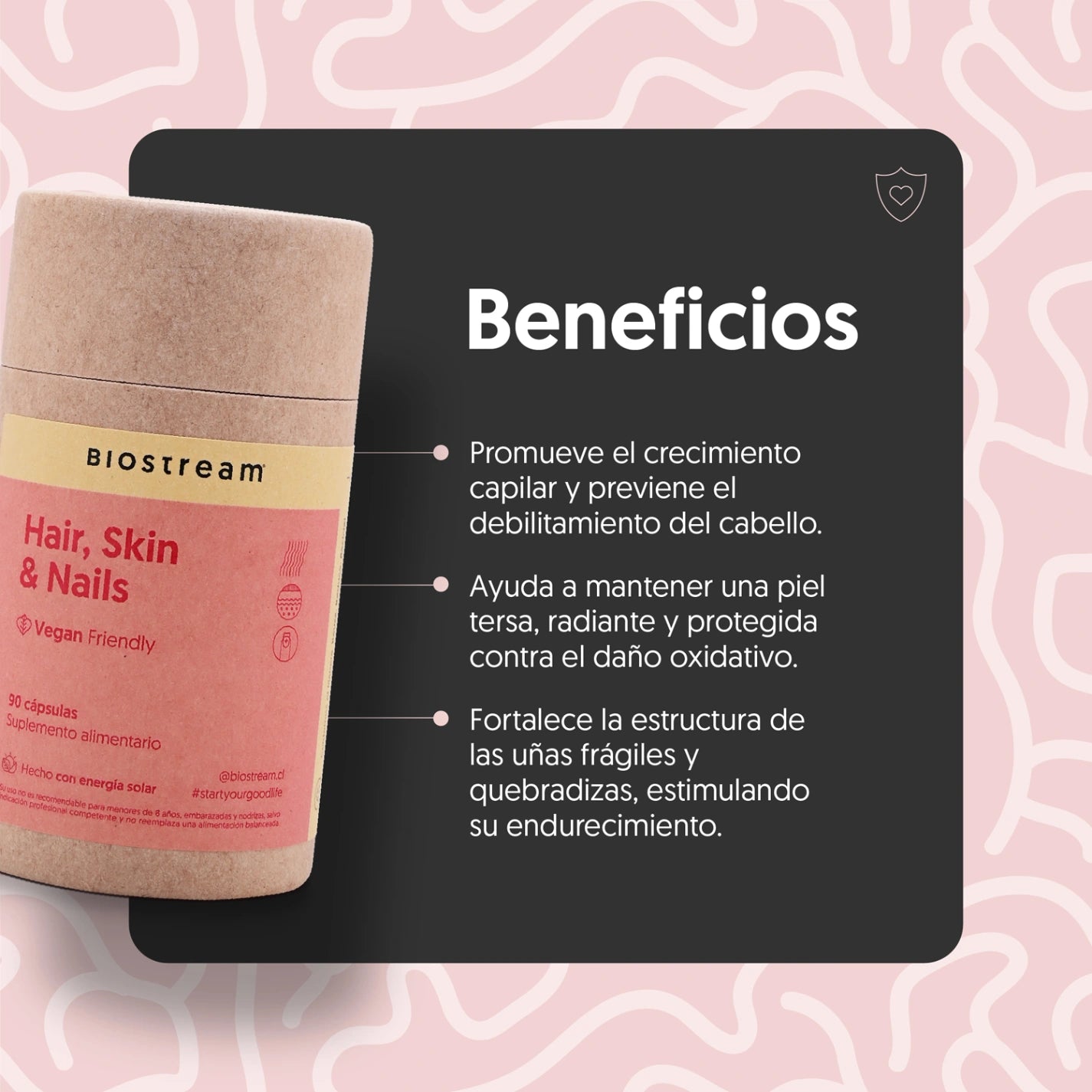 Hair, Skin & Nails 120 Cápsulas Micropellets Vegano