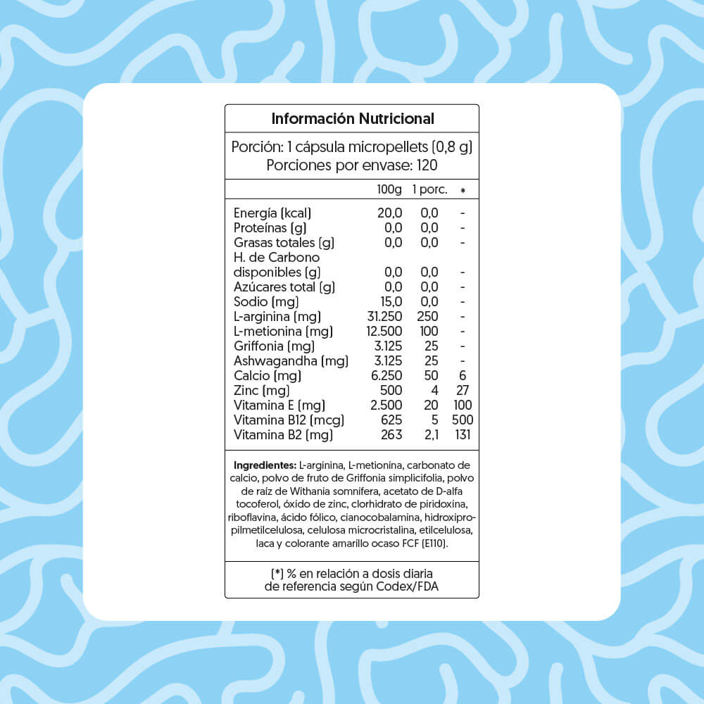 L-Arginina Complex 120 cápsulas micropellets Vegana