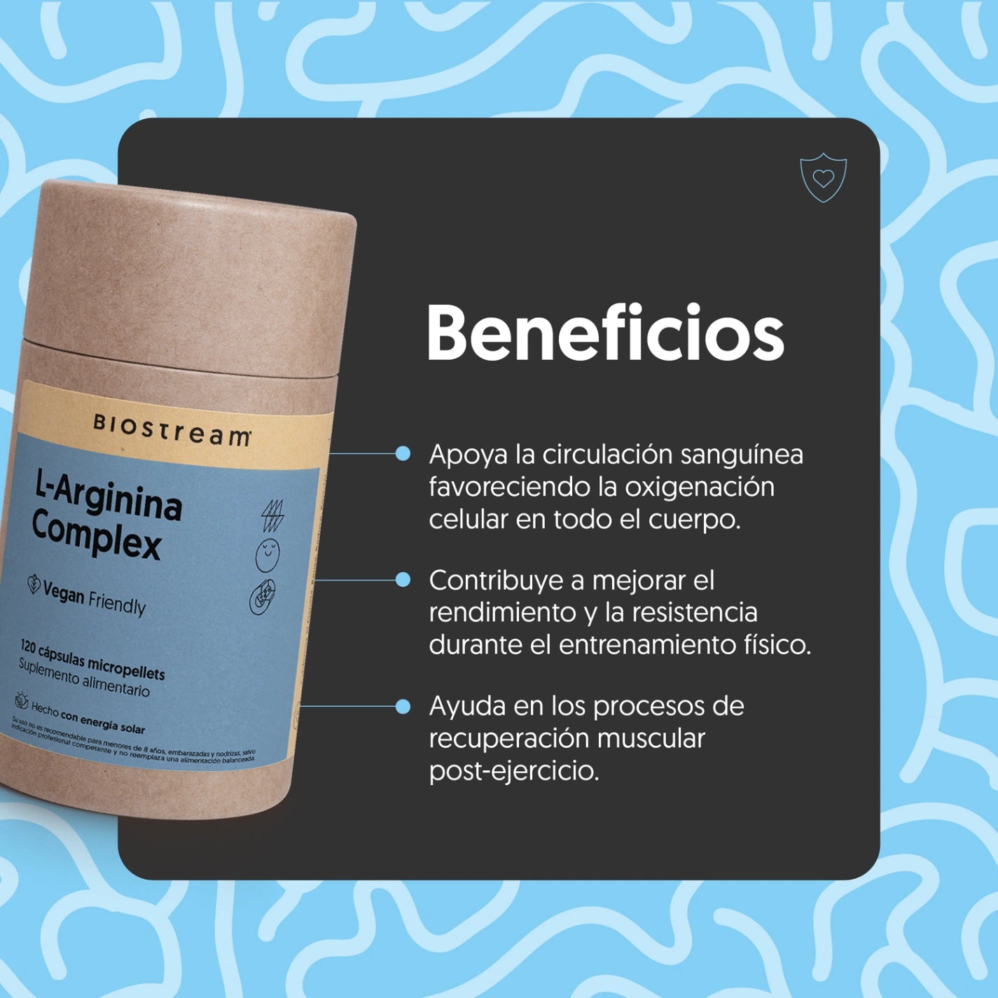 L-Arginina Complex 120 cápsulas micropellets Vegana