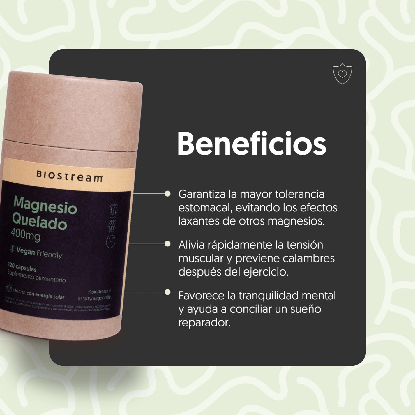 Magnesio Quelado 400mg 120 Cápsulas Vegano