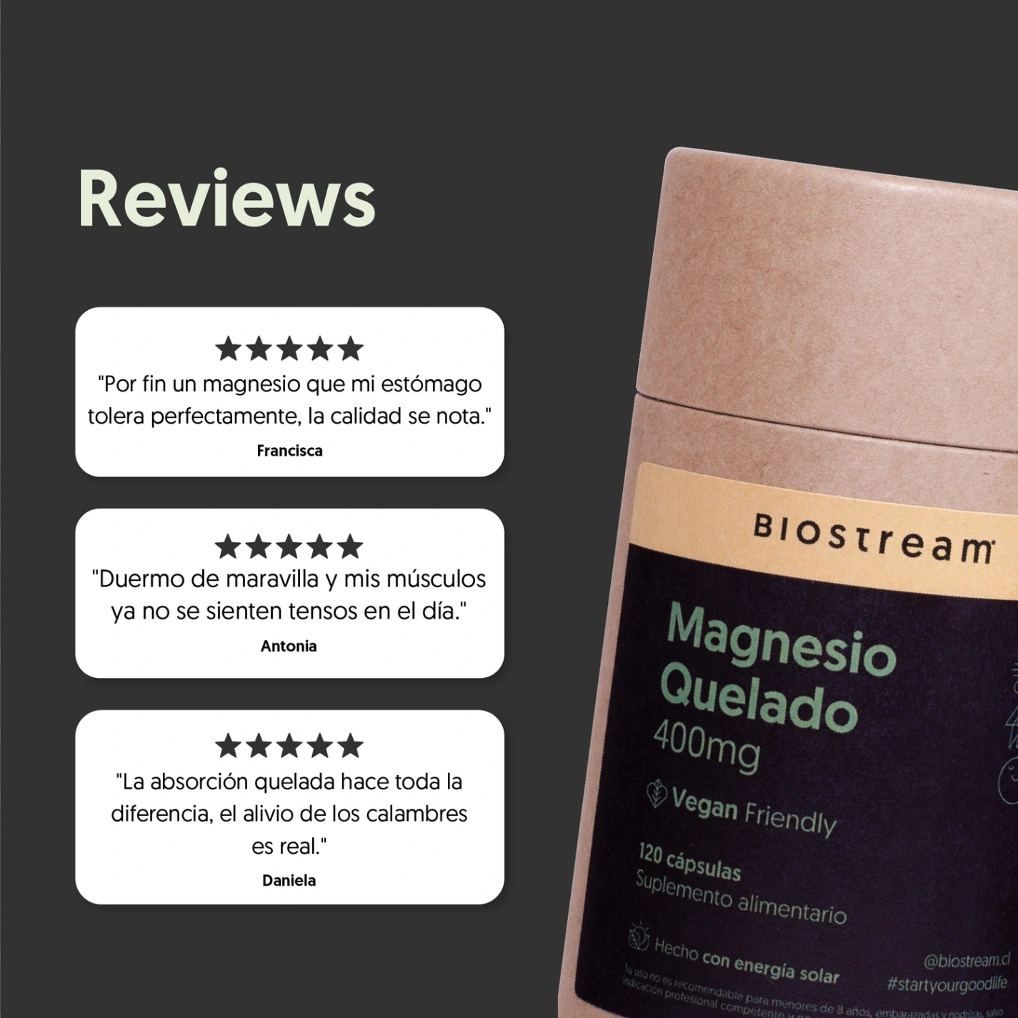 Magnesio Quelado 400mg 120 Cápsulas Vegano