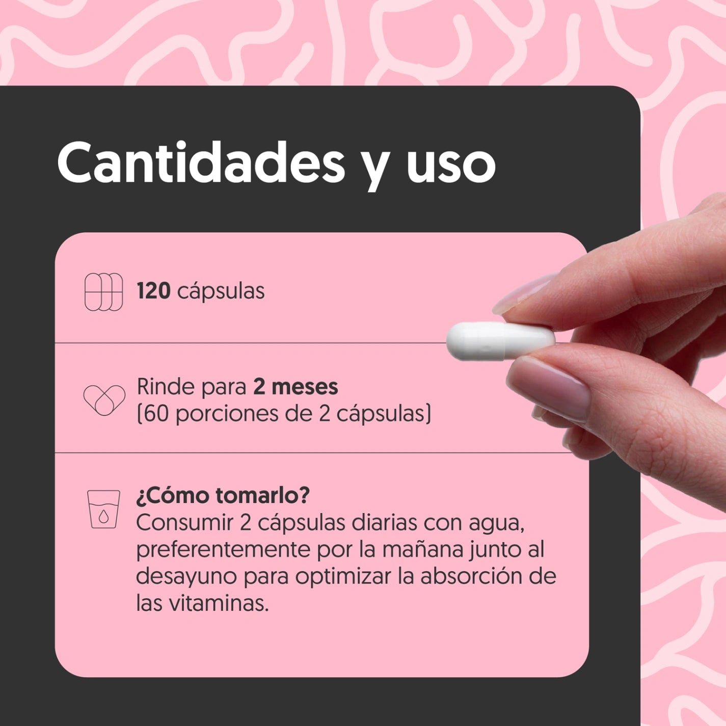 Melena de león, Vitaminas B6, B9, B12 & Vitamina D 120 cápsulas Vegano