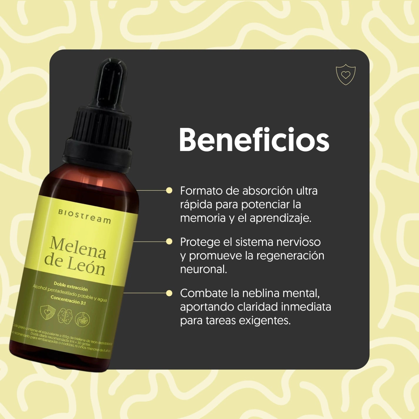 Hongo Melena de León en Gotas - Ultra Concentrado 30ml