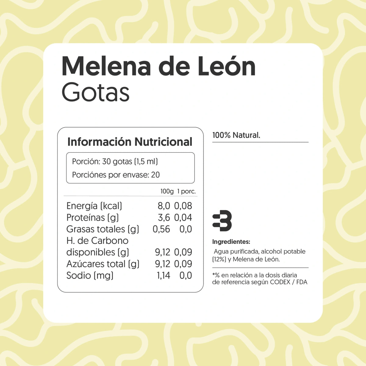 Hongo Melena de León en Gotas - Ultra Concentrado 30ml