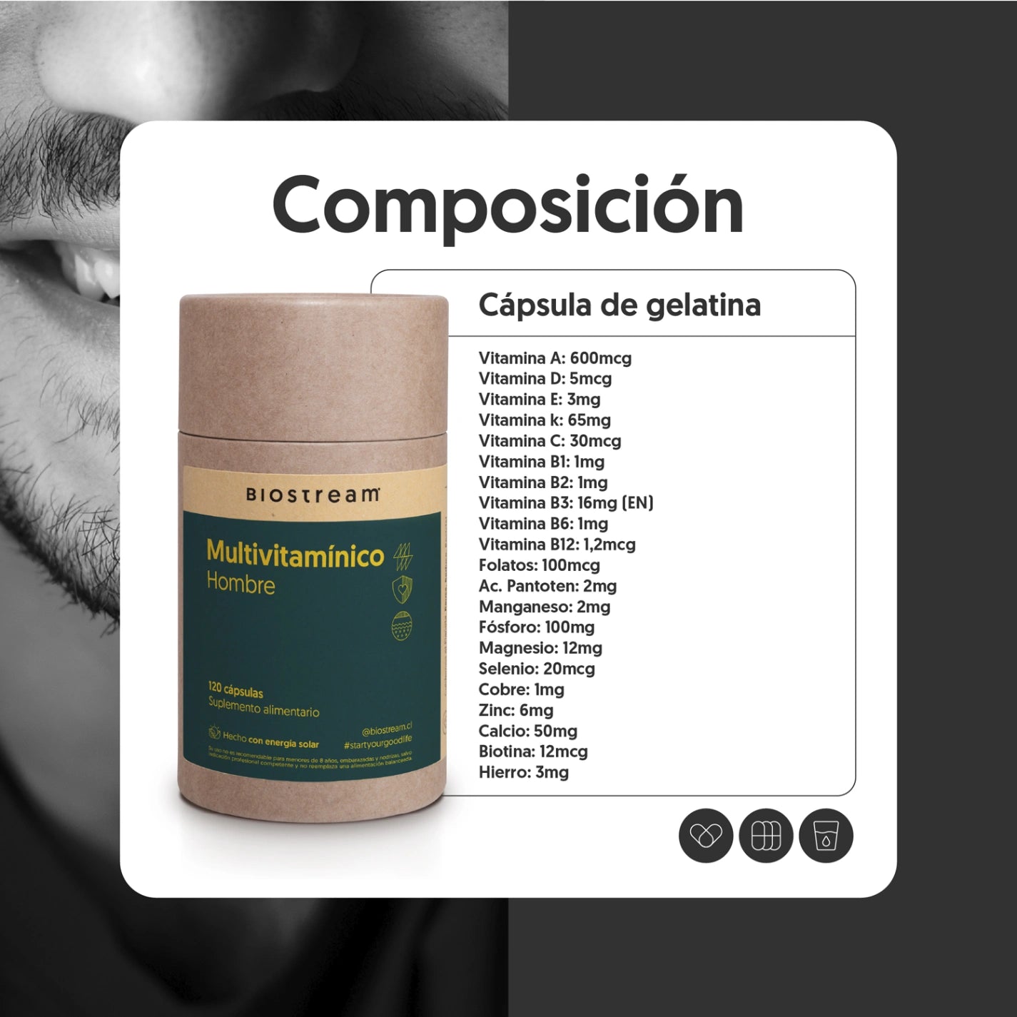 Multivitamínico Hombre 120 Cápsulas