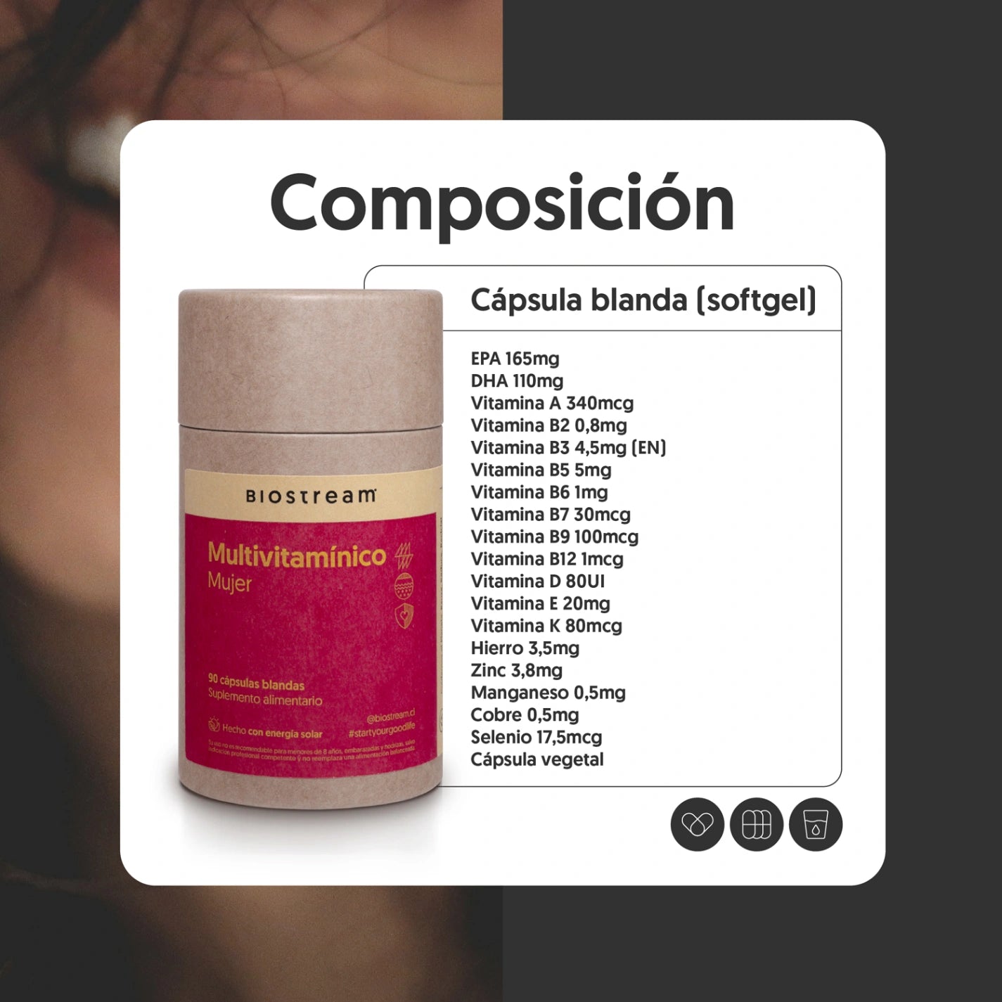 Multivitamínico Mujer 120 Cápsulas Blandas
