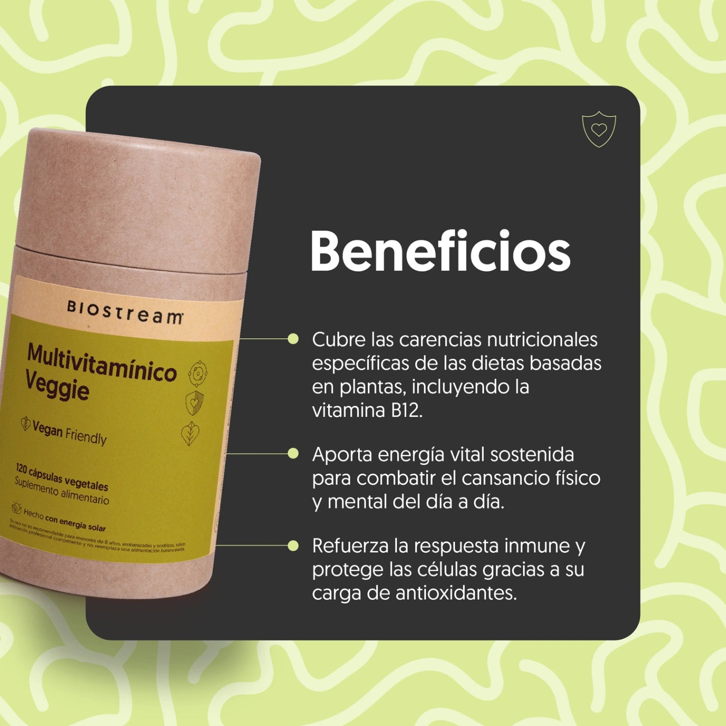 Multivitamínico Veggie 120 cápsulas Vegana
