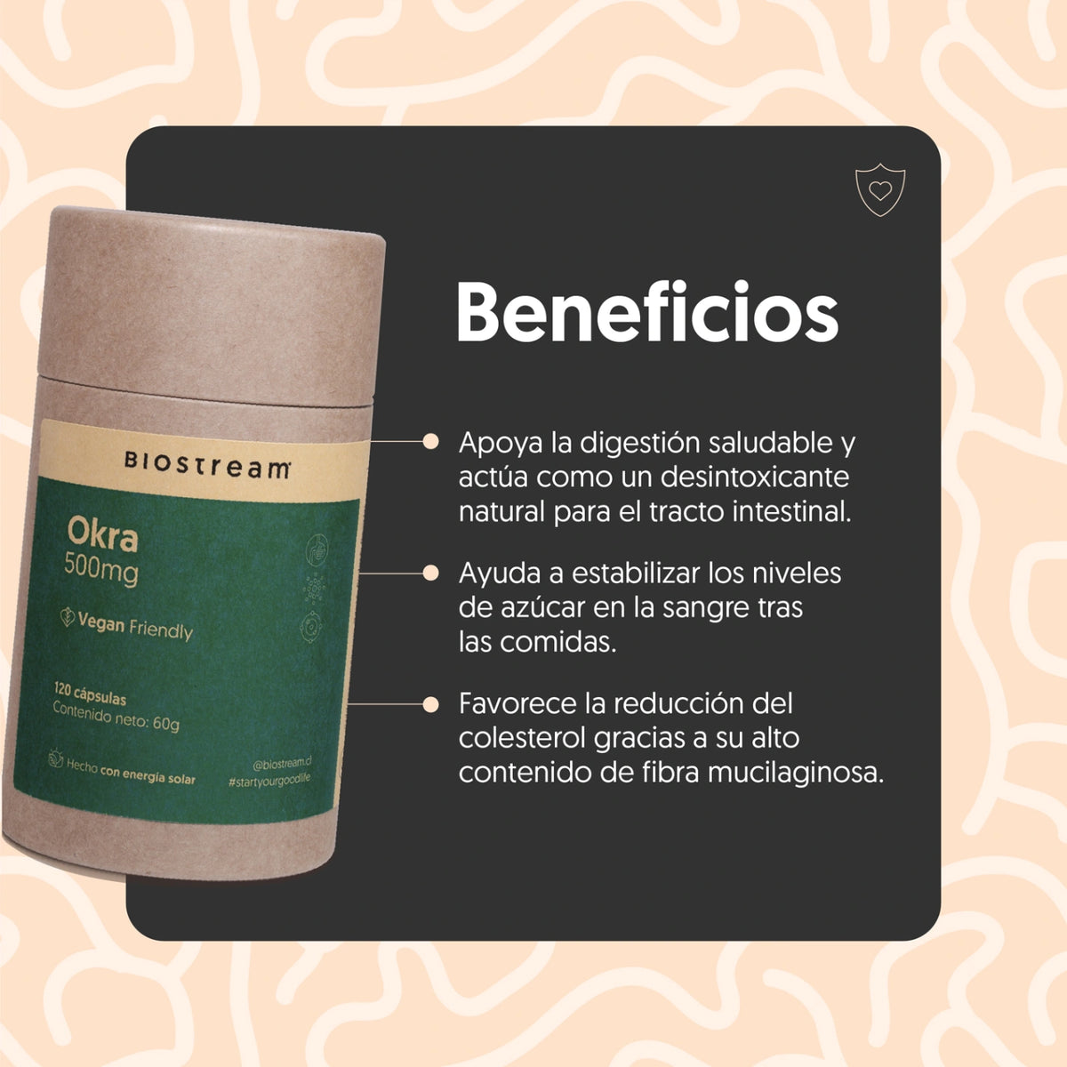 Okra 500mg 120 Cápsulas Vegano