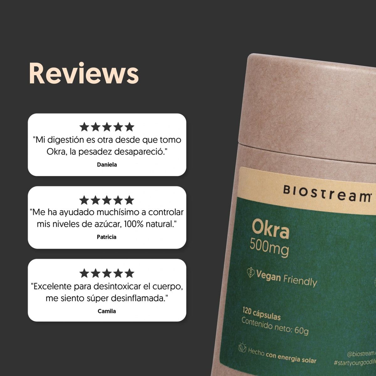 Okra 500mg 120 Cápsulas Vegano