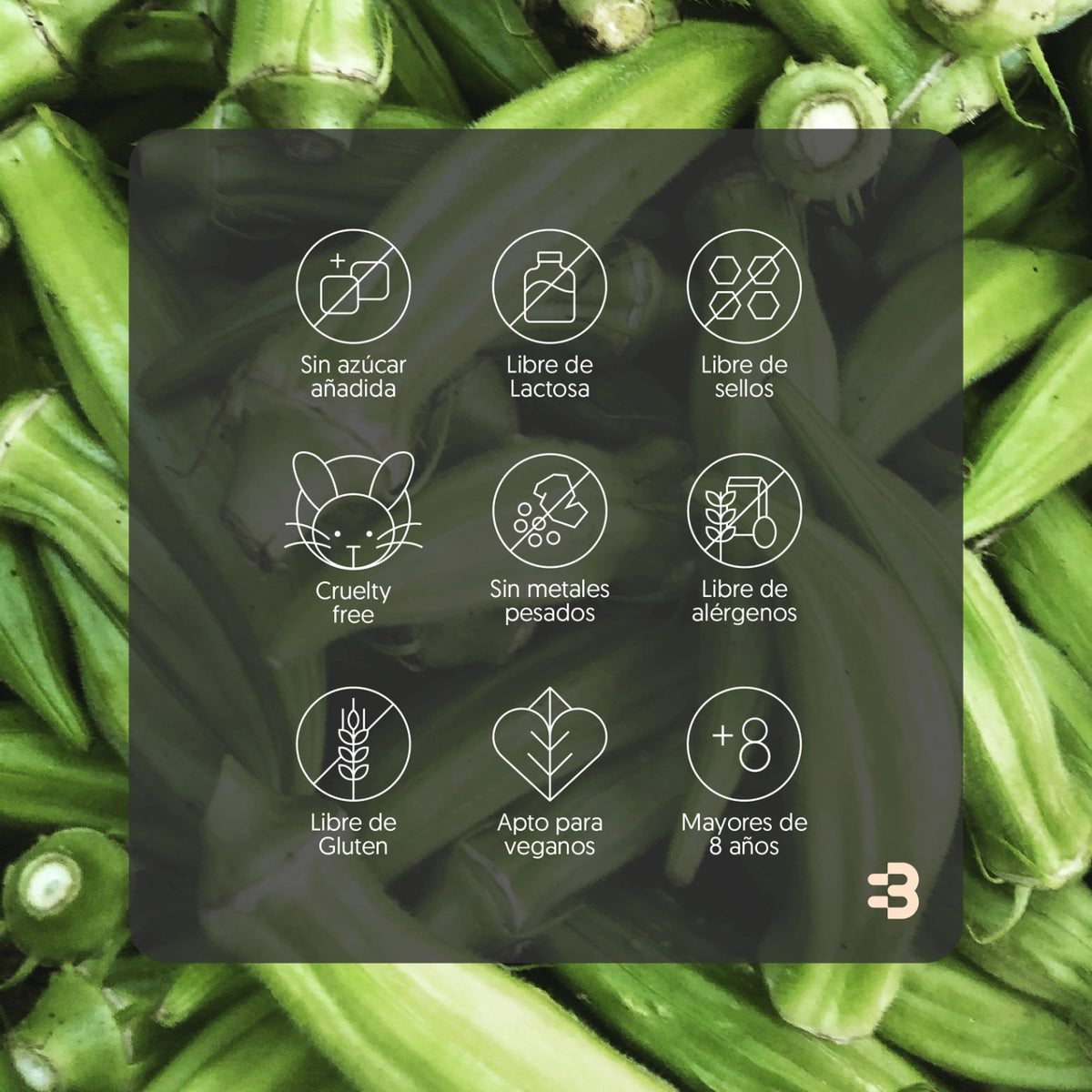 Okra 500mg 120 Cápsulas Vegano