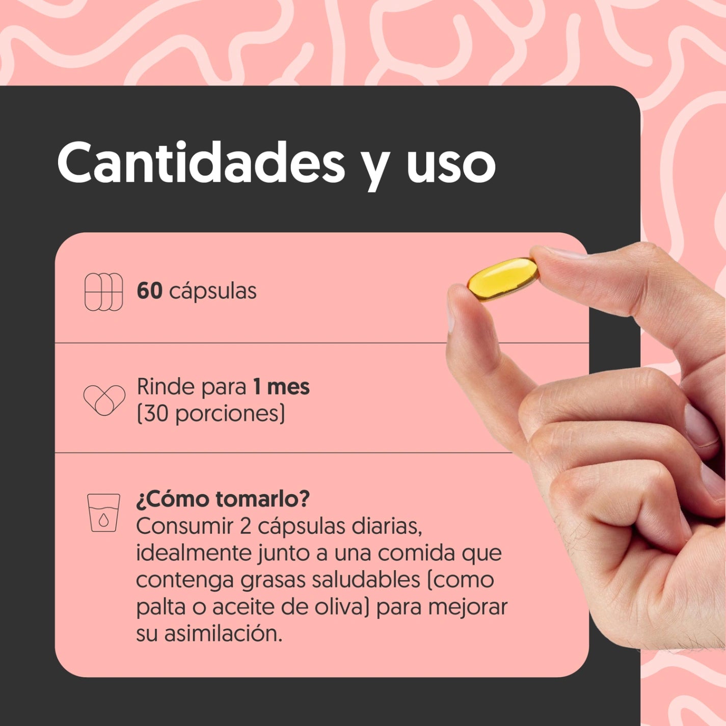 Omega 3 Ultra EPA 800mg + DHA 1000mg 60 cápsulas blandas