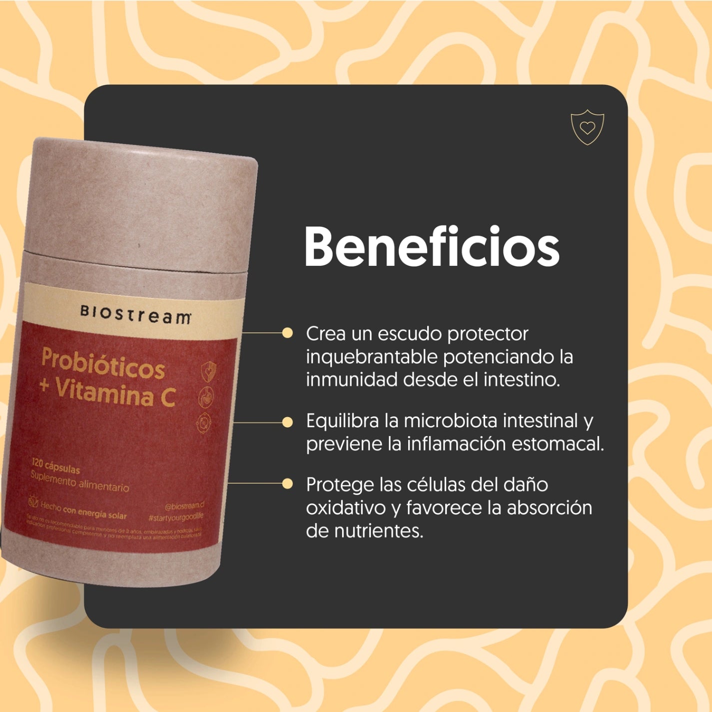 Probióticos + Vitamina C 120 Capsulas
