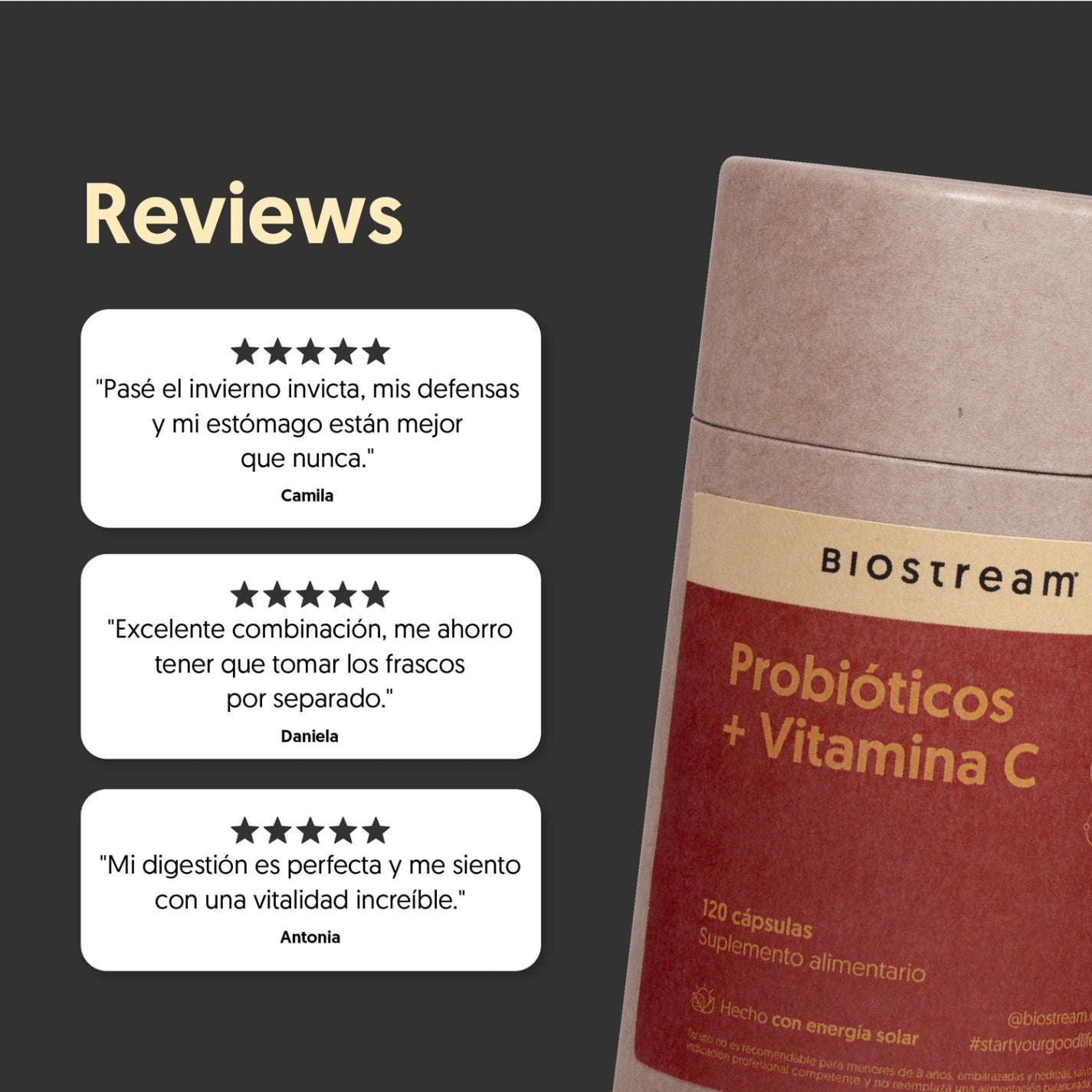 Probióticos + Vitamina C 120 Capsulas