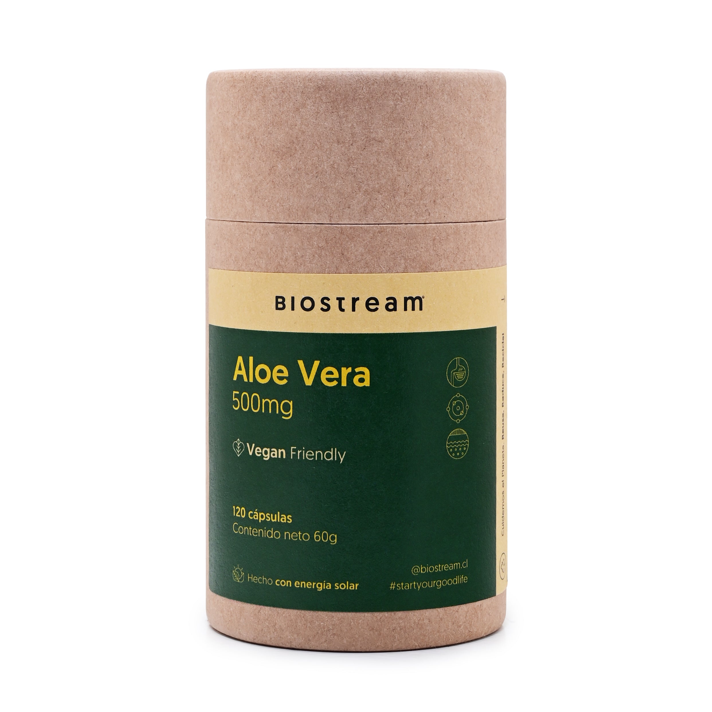 Aloe Vera 500mg 120 Cápsulas Vegano