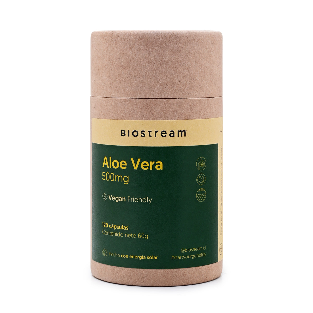 Aloe Vera 500mg 120 Cápsulas Vegano