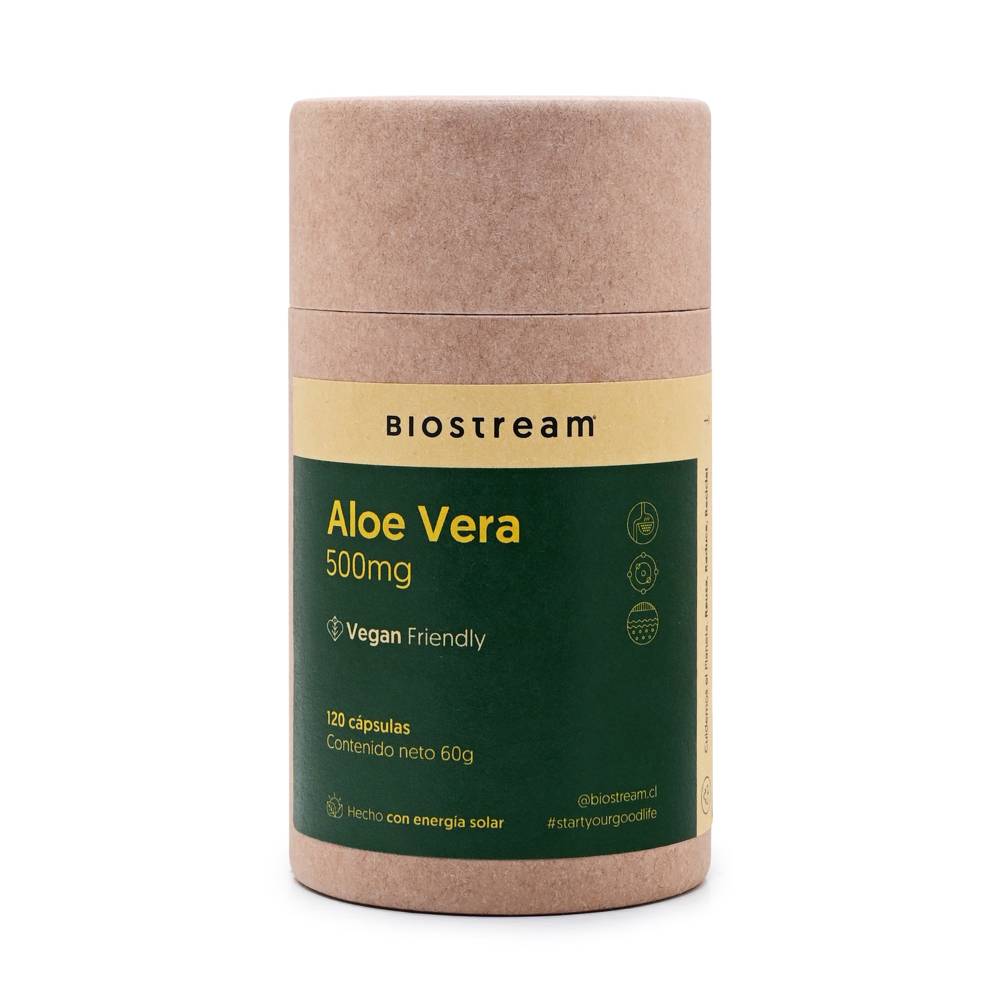Aloe Vera 500mg 120 Cápsulas Vegano