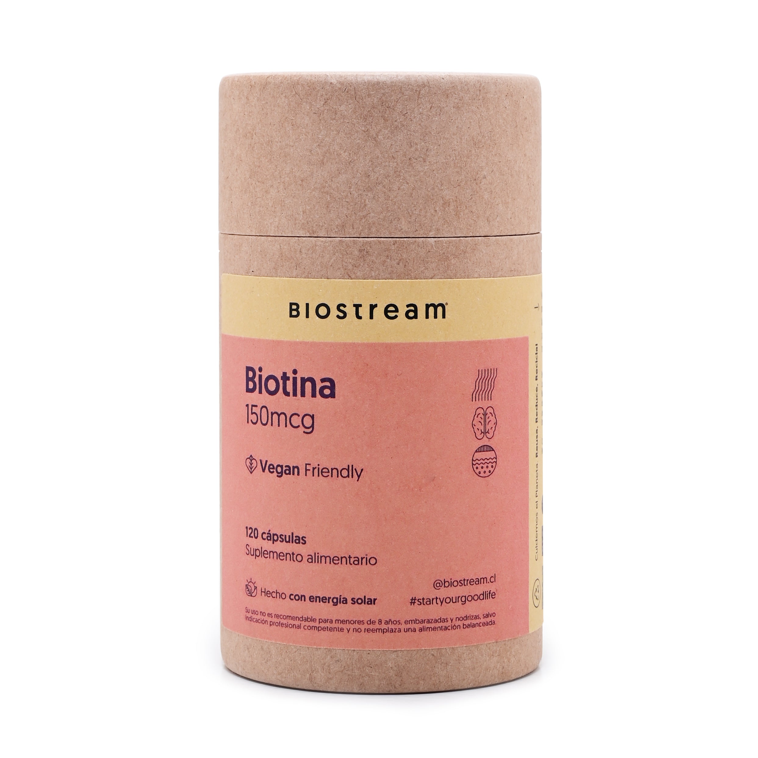 Biotina 150mcg 120 Cápsulas Vegana