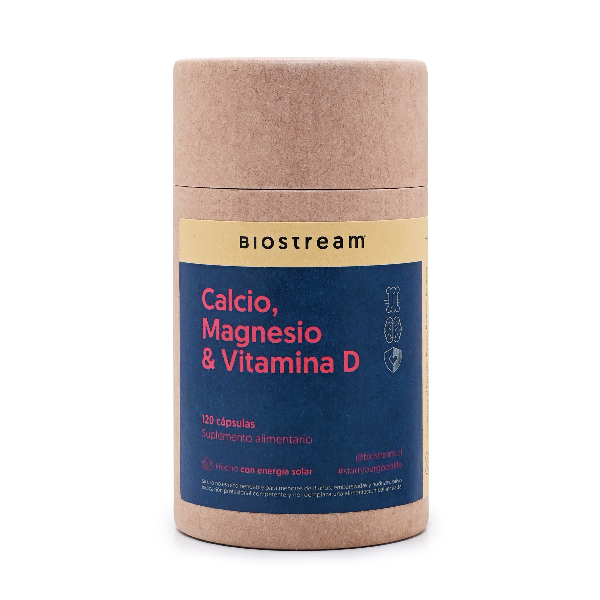 Calcio, Magnesio & Vitamina D 120 Cápsulas