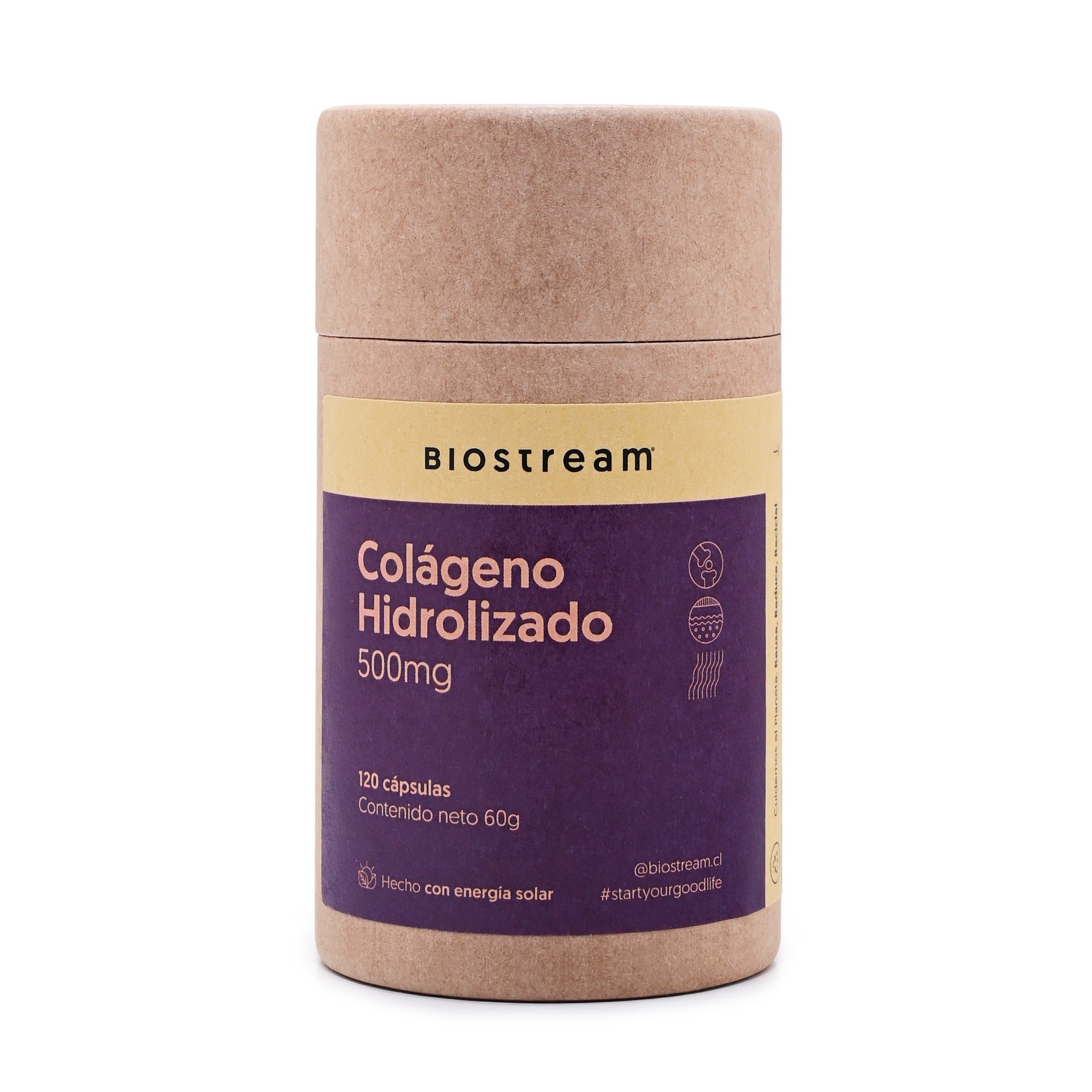 Colágeno Hidrolizado 500mg 120 Cápsulas