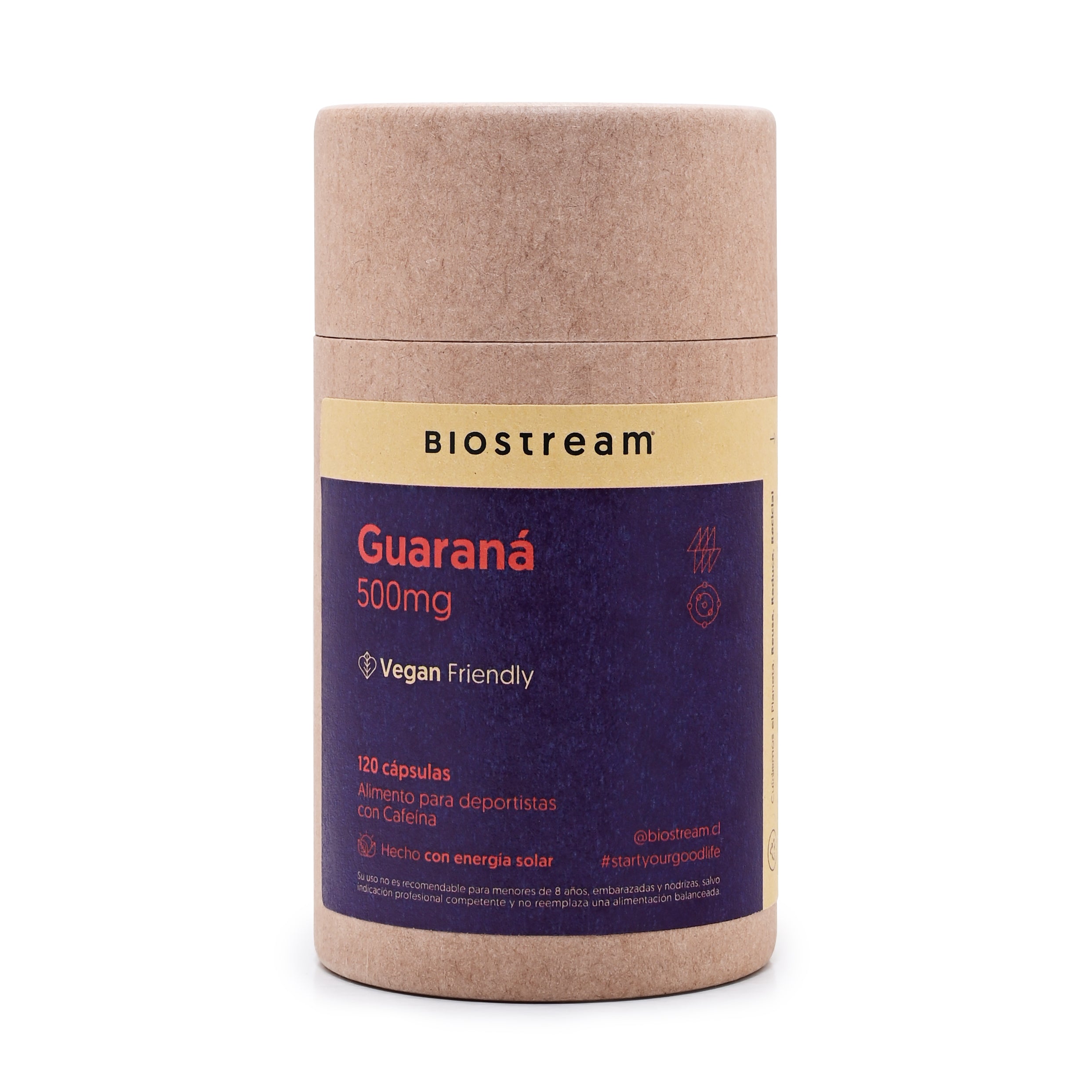 Guaraná 500mg 120 Cápsulas Vegano
