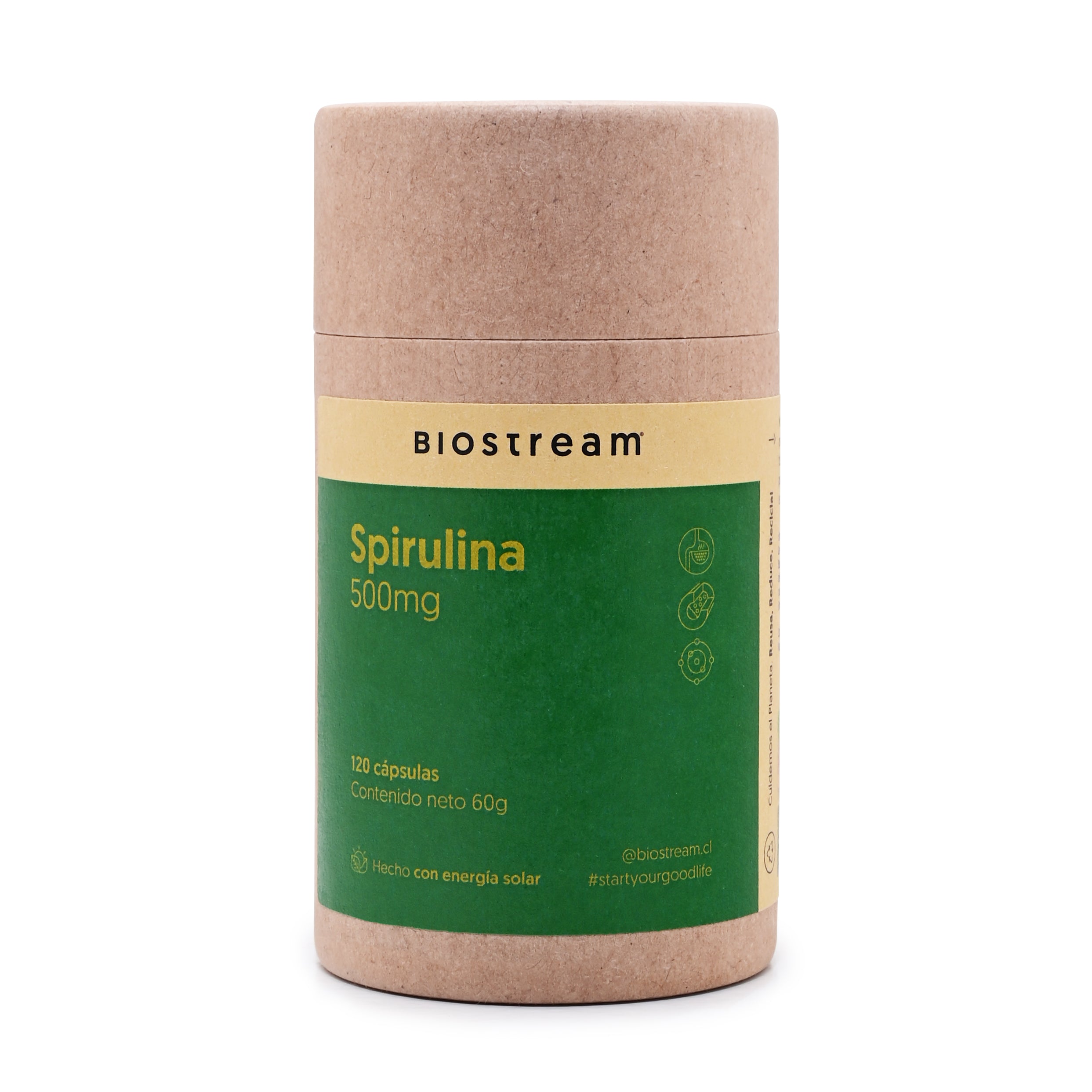 Spirulina 500mg 120 Cápsulas