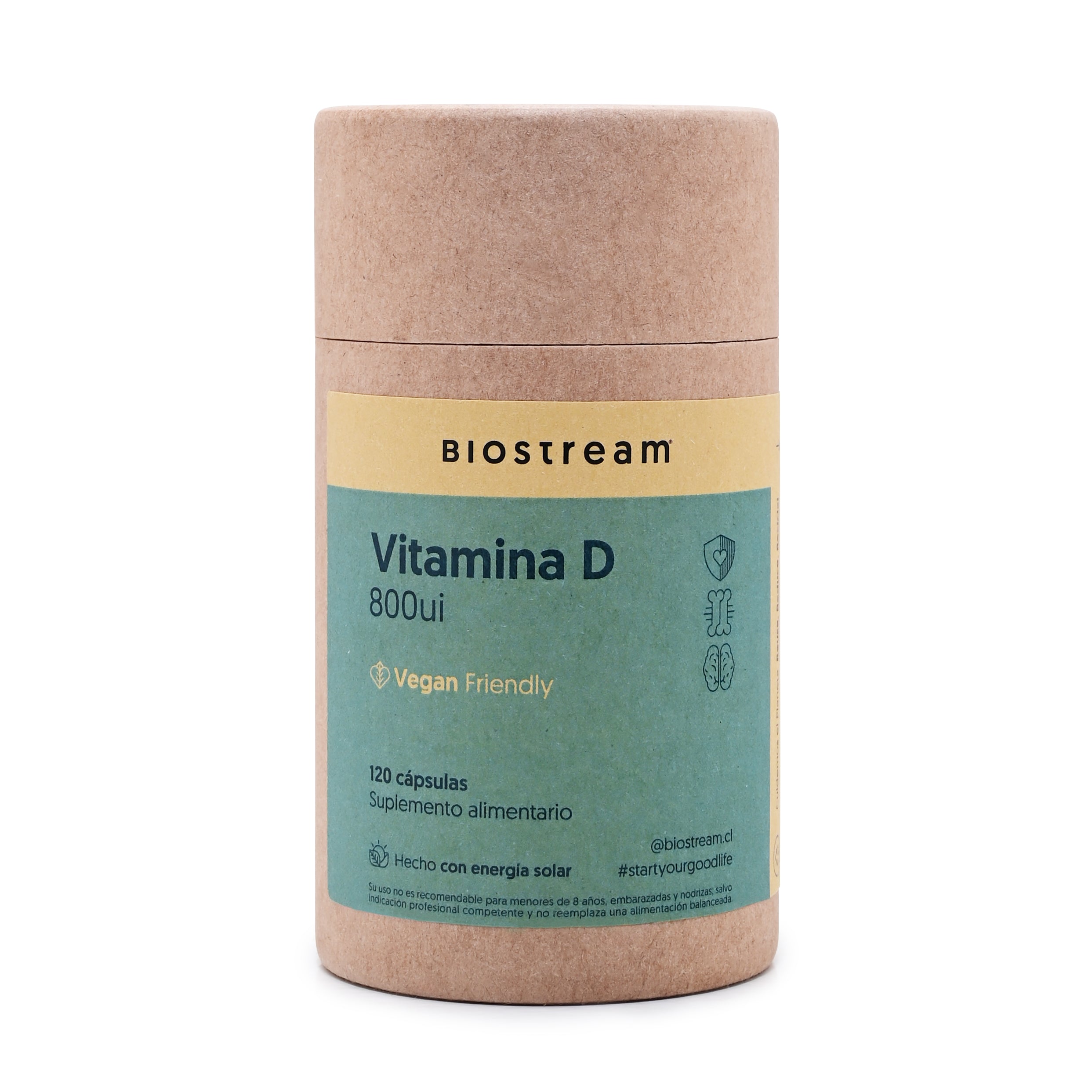 Vitamina D3 800ui 120 Cápsulas Vegana